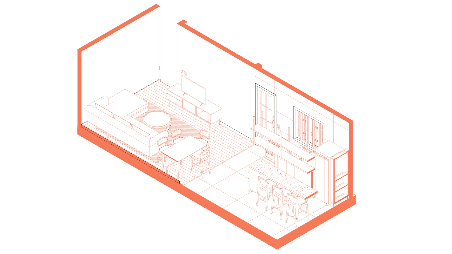 Cozinha e Sala